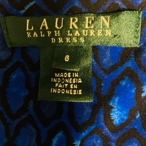 Royal blue and black dress